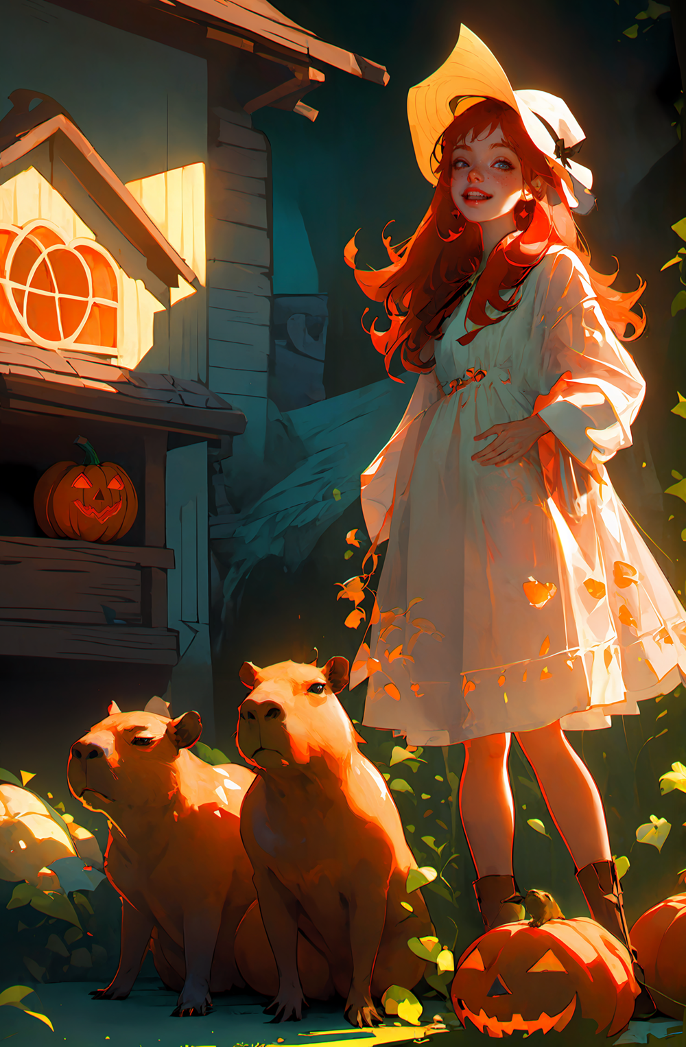 00125-1-3921-(best quality, masterpiece)_a smiling girl holding a capybara, surrounded by pumpkins, magic long hair, house and home, 🎀 🧟 🍓 🧚,.png